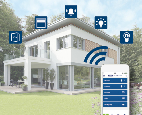 Hogar domotizado, integración automatismos puertas y ventanas.